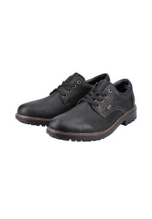 Rieker Herren Schnürschuhe Halbschuhe Businessschuhe Leder Schuhe B4610 schwarz