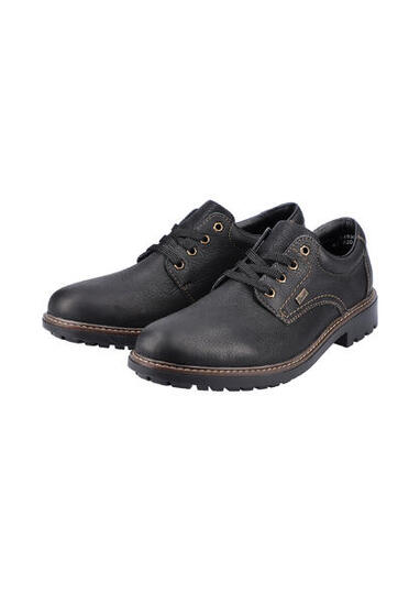 Rieker Herren Schnürschuhe Halbschuhe Businessschuhe Leder Schuhe B4610 schwarz