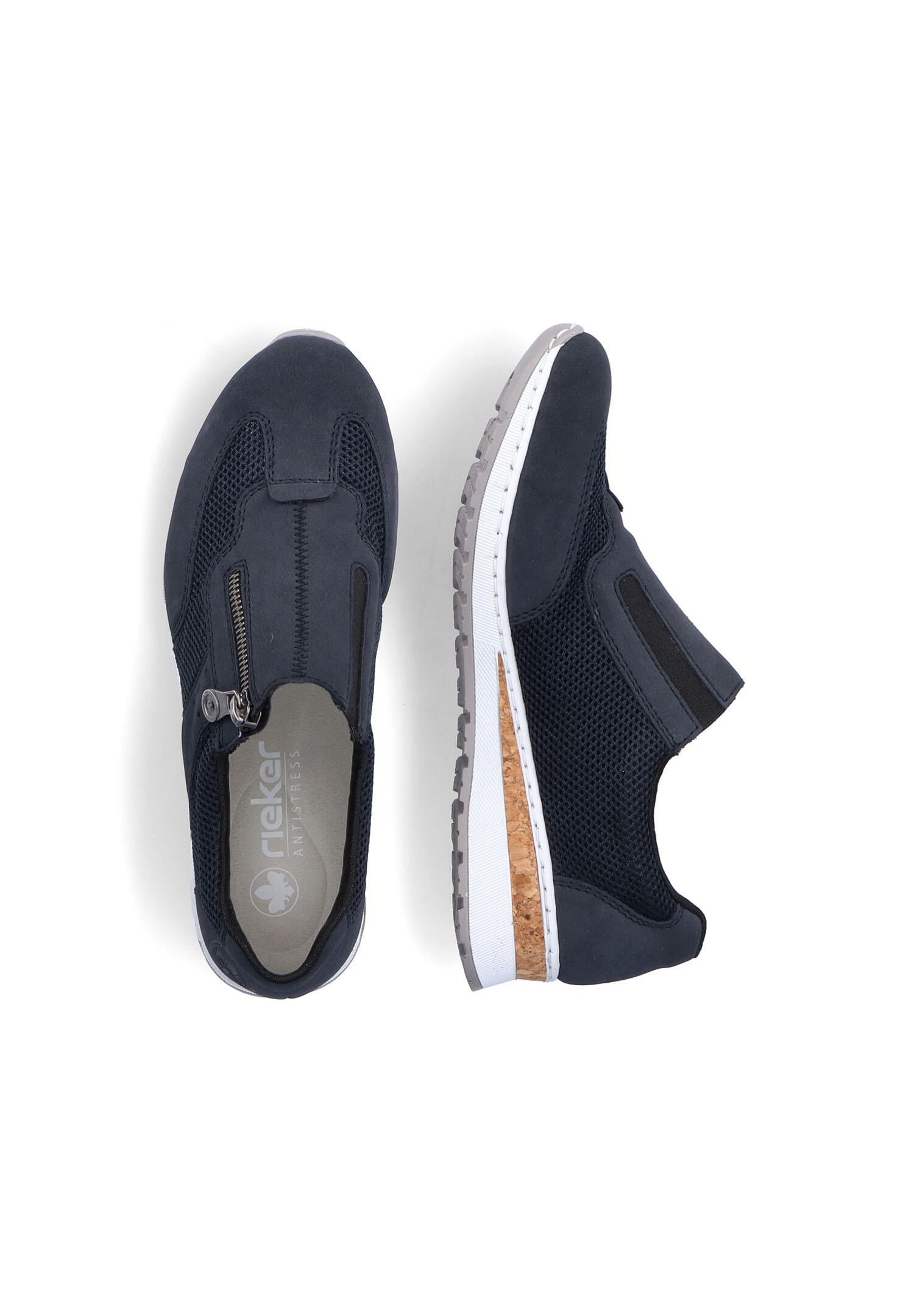 Rieker Damen Halbschuh Slipper Schuhe 54474-14 Blau 3/5