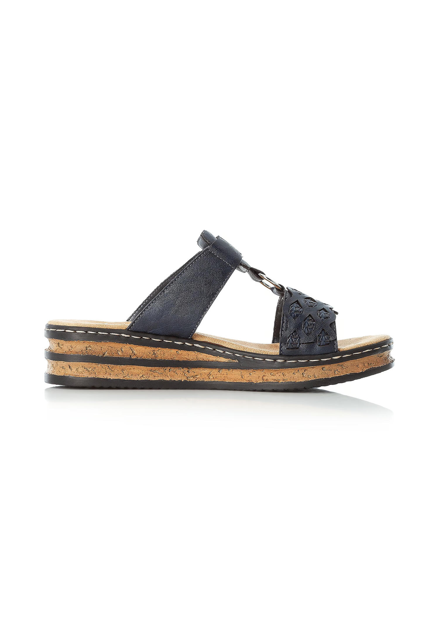 Rieker Damen Pantoletten Slipper 629K9-14  Dunkelblau 2/4