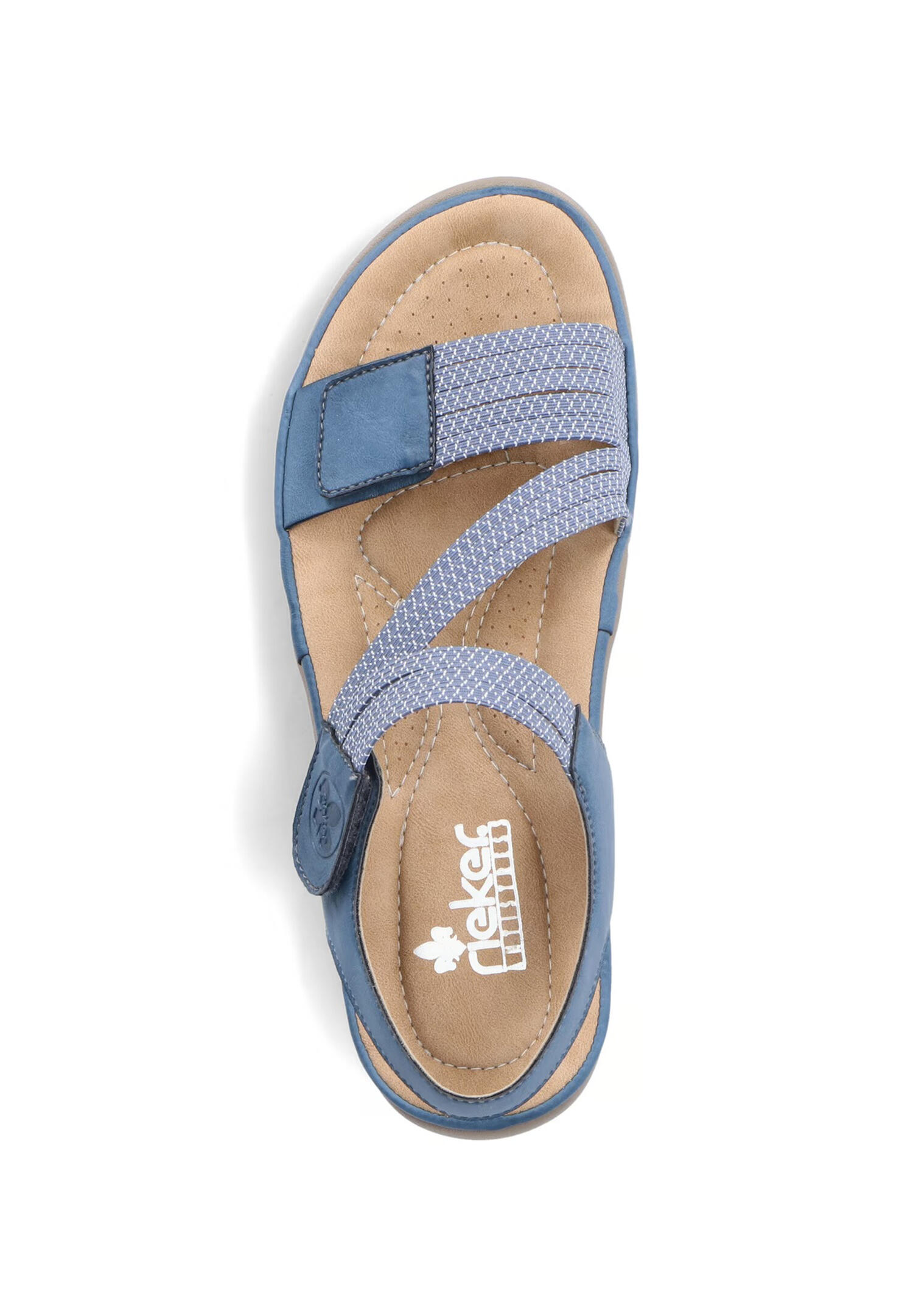 Rieker Damen Riemchensandalen himmelblau Sandalen 64870-14 himmelblau 3/4