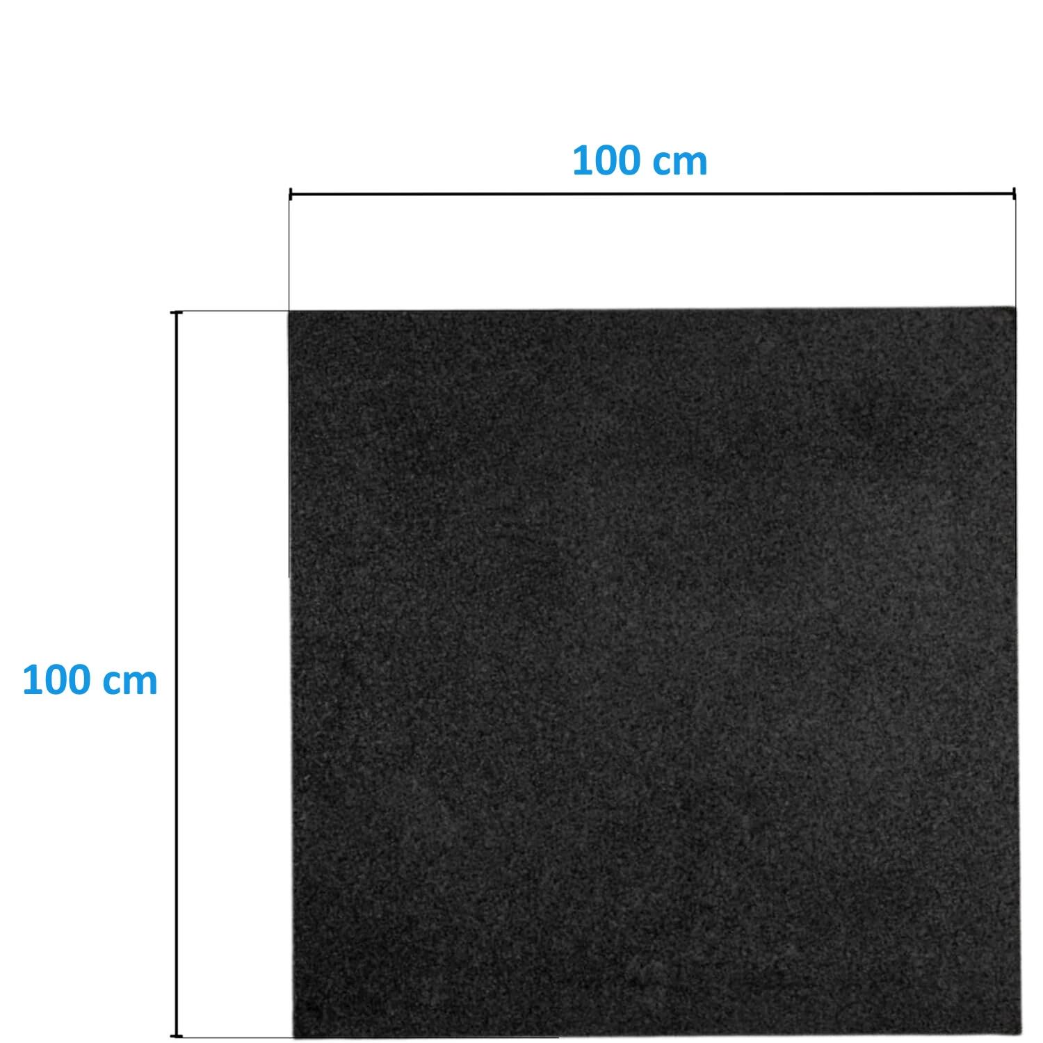 16 Pezzi Pavimento Gommato Palestra 100 x 100 x 2 cm FF 3/5