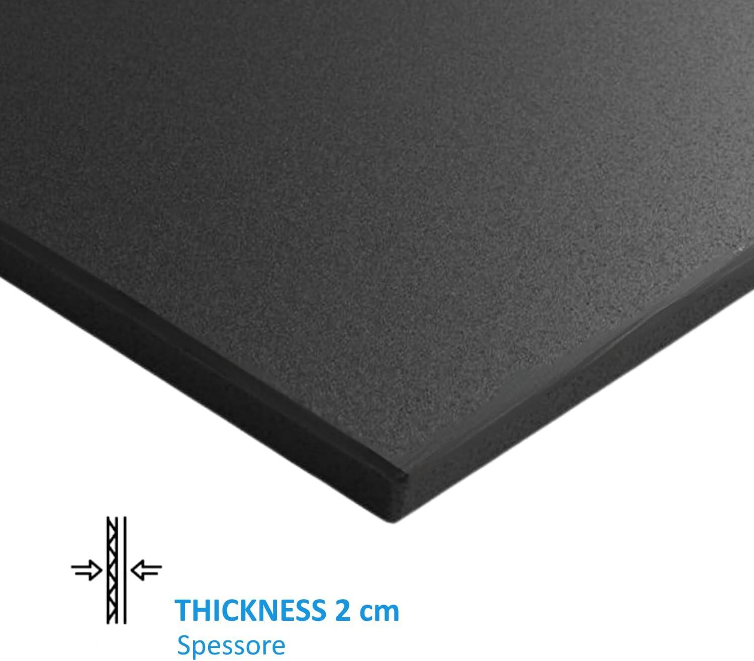 16 Pezzi Pavimento Gommato Palestra 100 x 100 x 2 cm FF 2/5