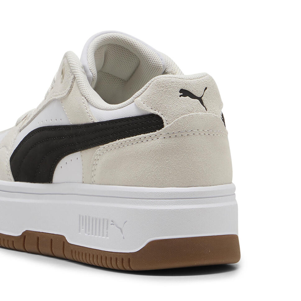 Damskie sneakersy Rebound Femme Low Suede PUMA White Black Frosted Ivory