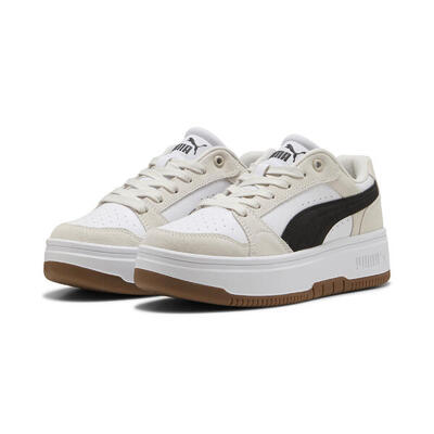 Zapatillas Rebound Femme Low Suede Mujer PUMA White Frosted Ivory Exotic Red