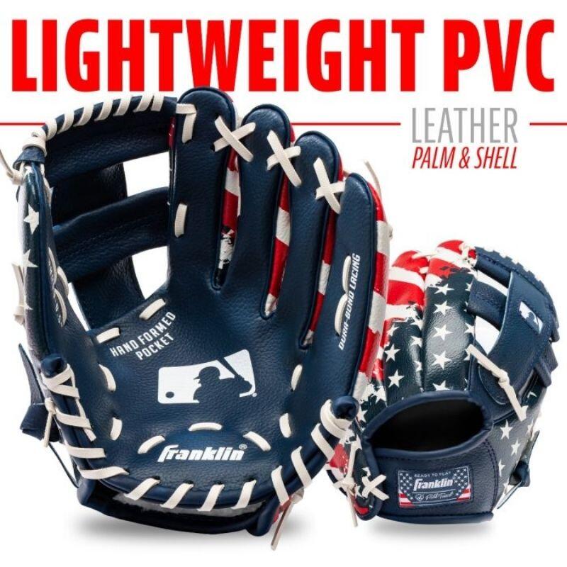 Franklin 22900 MLB Marineblau/Rot/Weiß 9,5 Zoll mit Ball Fang Links 3/5