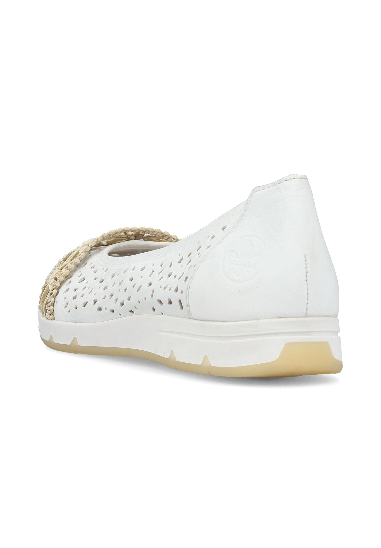 Rieker Damen Ballerina Halbschuhe Schuhe L3062-80 White 4/5