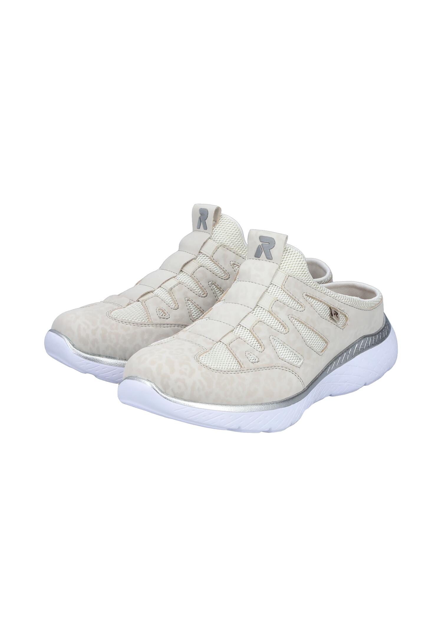 Rieker Damen Clog Sneaker Low Halbschuhe Schuhe M5095 60 Beige 4/5