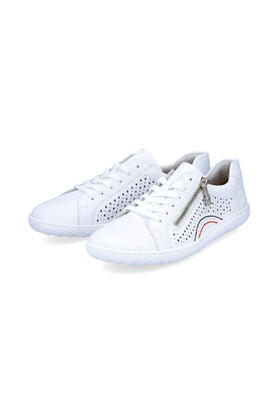 Rieker Damen Halbschuh Schnürschuhe Slipper 52824-80 perlweiß