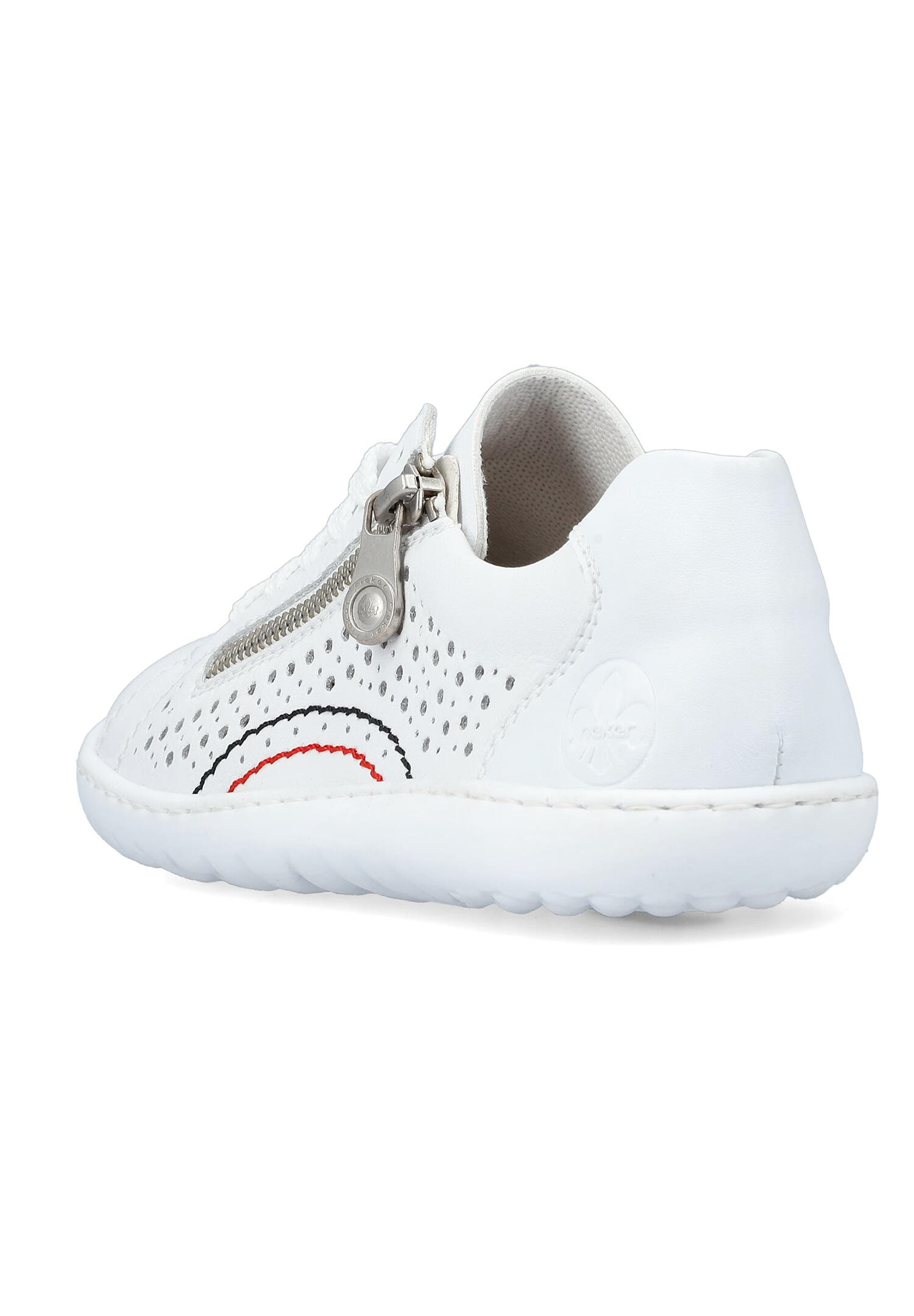 Rieker Damen Halbschuh Schnürschuhe Slipper 52824-80 perlweiß 3/4