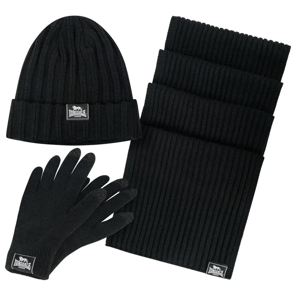 Hat, scarf and gloves set Lonsdale Acomb