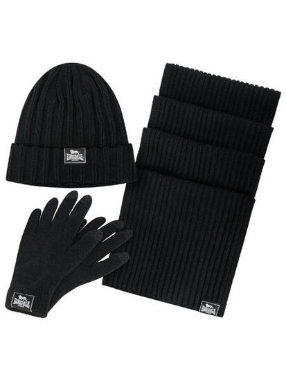 Conjunto de gorro, bufanda y guantes Lonsdale Acomb
