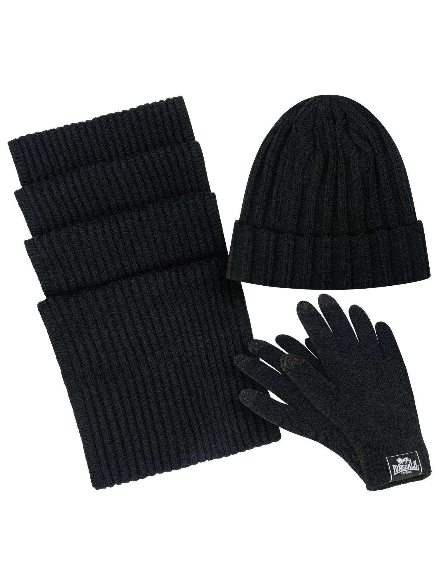 Ensemble bonnet, écharpe et gants Lonsdale Acomb 3/5