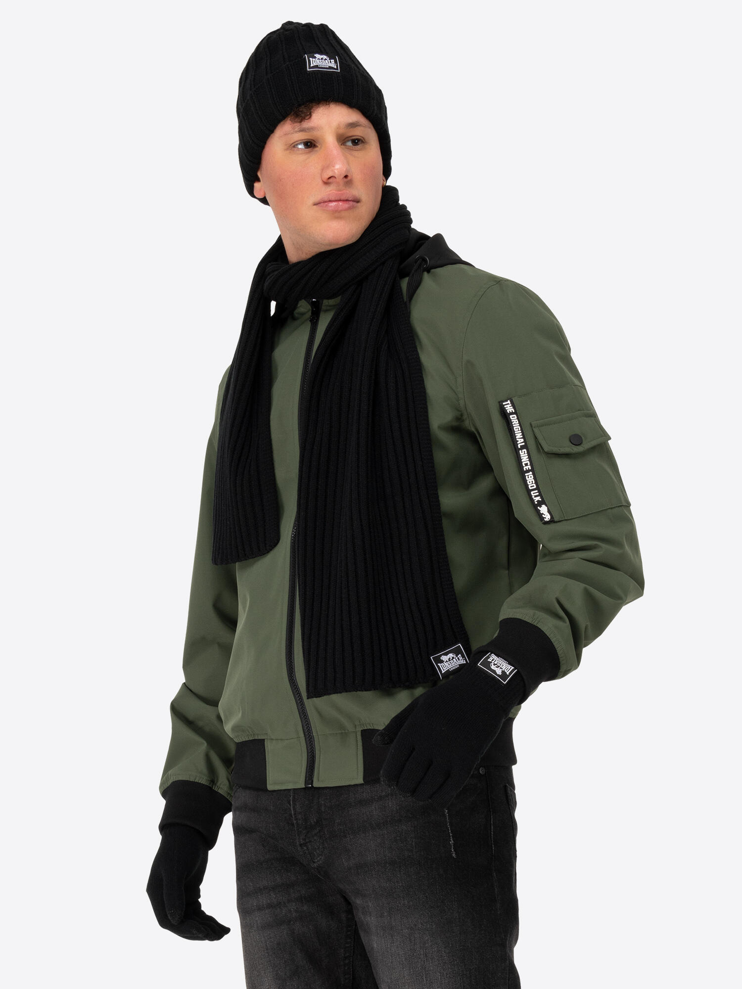 Ensemble bonnet, écharpe et gants Lonsdale Acomb 2/5