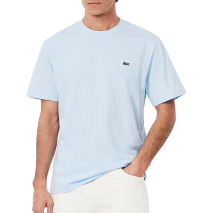 Camiseta Azul Claro Lacoste de Corte Clásico de Punto de Algodón