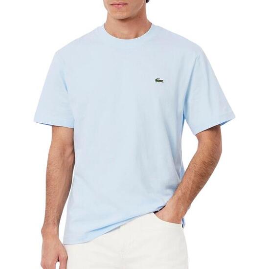 Camiseta Azul Claro Lacoste de Corte Clásico de Punto de Algodón
