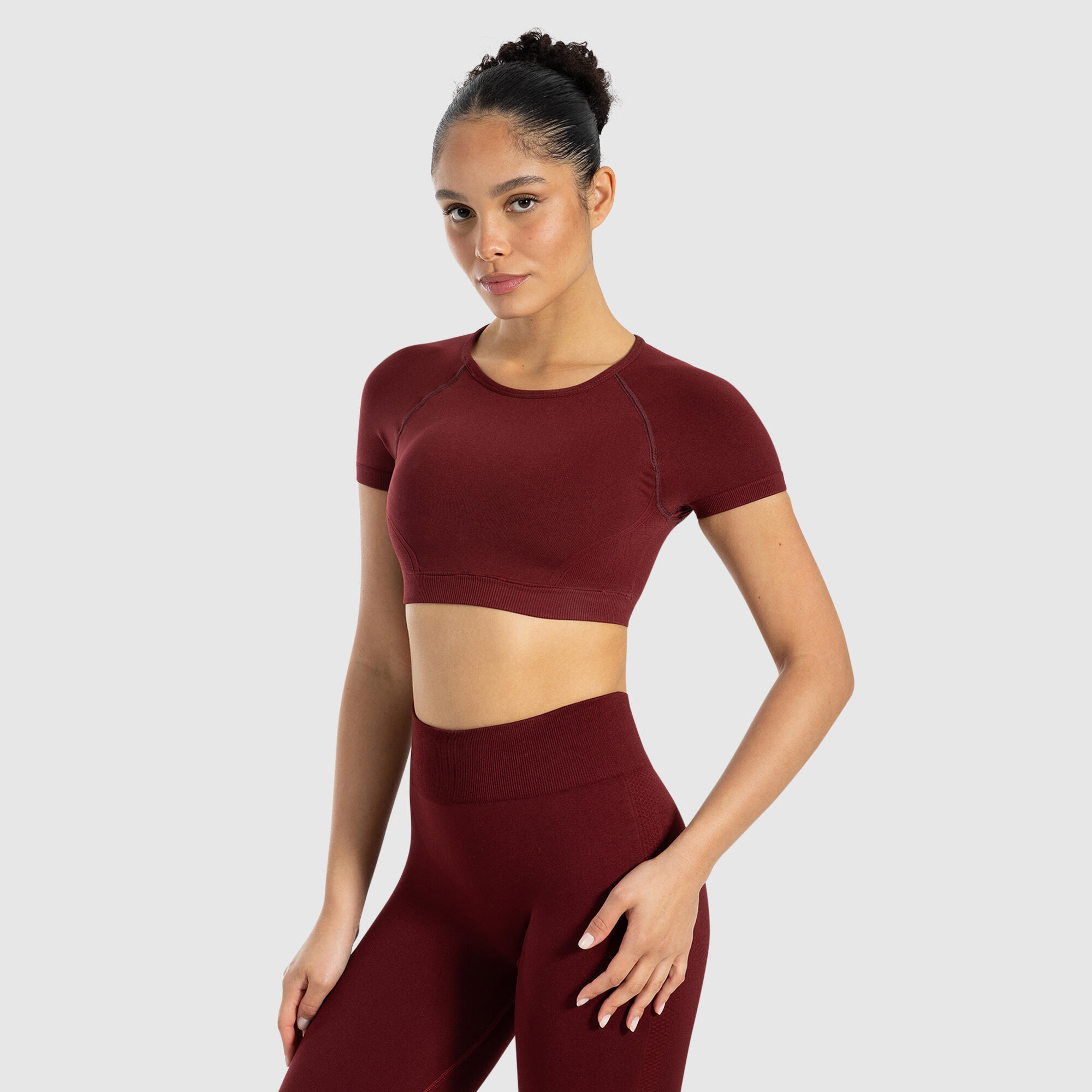 Damen Crop Shirt Soheli Bordeaux 2/5