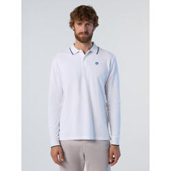 Polo à manches longues avec col logo pour homme