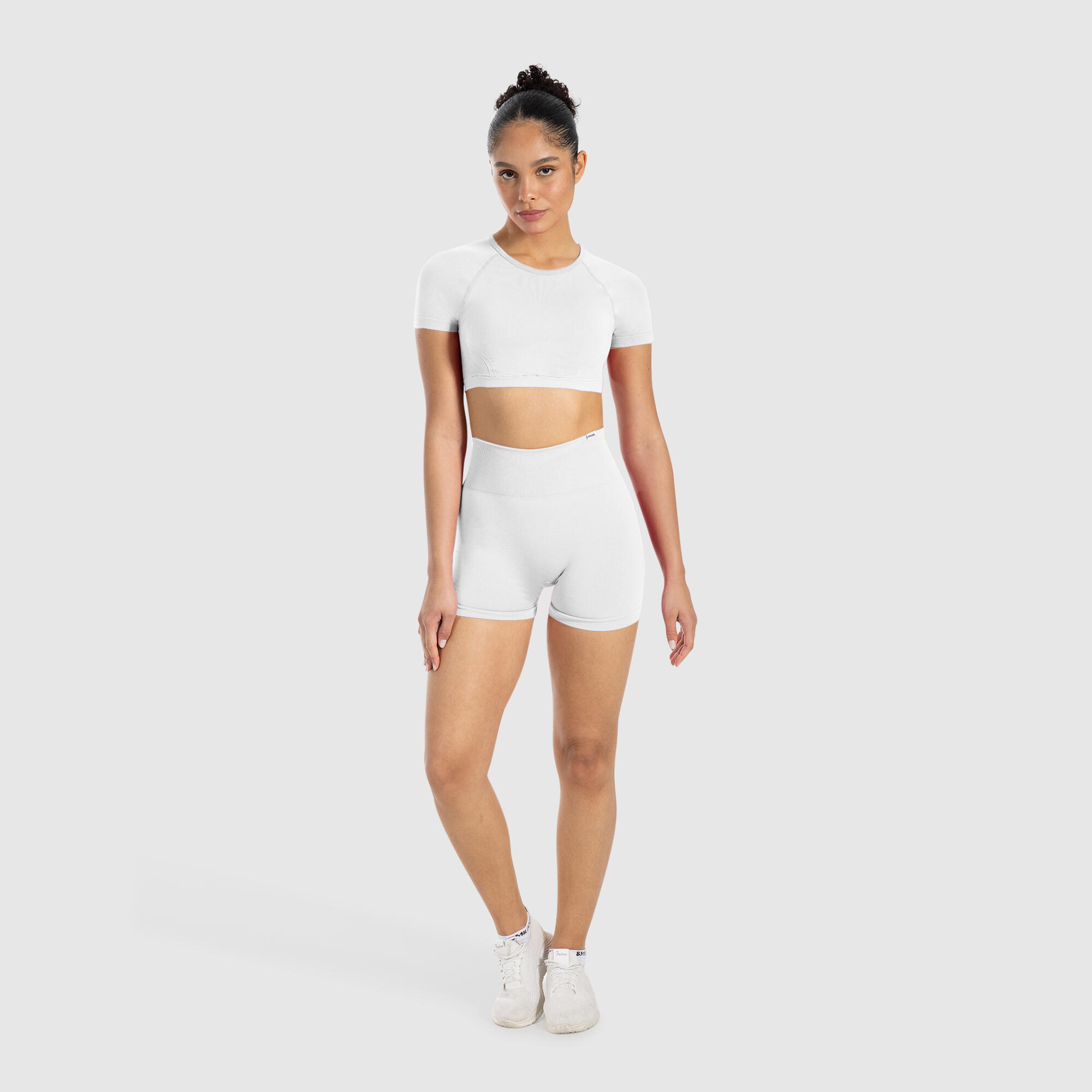 Damen Crop Shirt Soheli Hellgrau 3/5