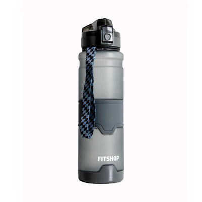 Fitshop tritan drinkfles 1000 ml donkergrijs