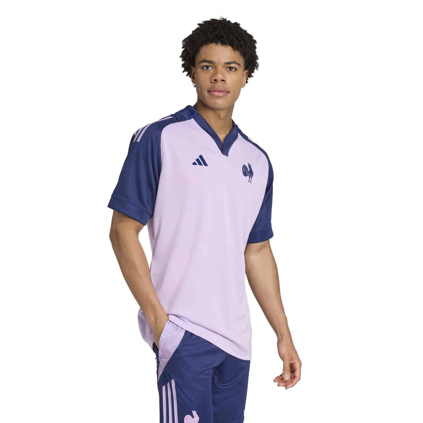 Maglia da allenamento Francia Rugby adidas lilla 7/7