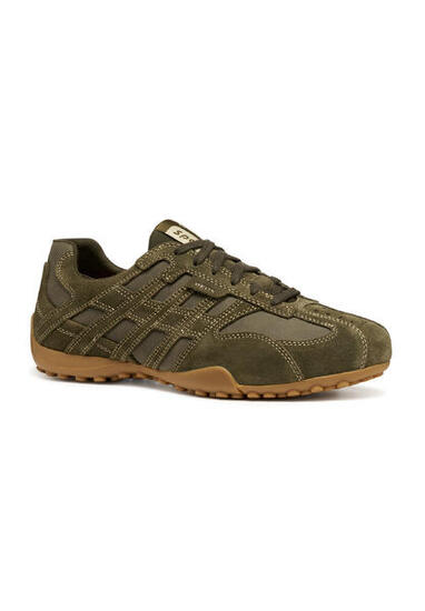 Geox U Snake Original Herren Leder Sneaker U55MNB 022EK C3009 Military