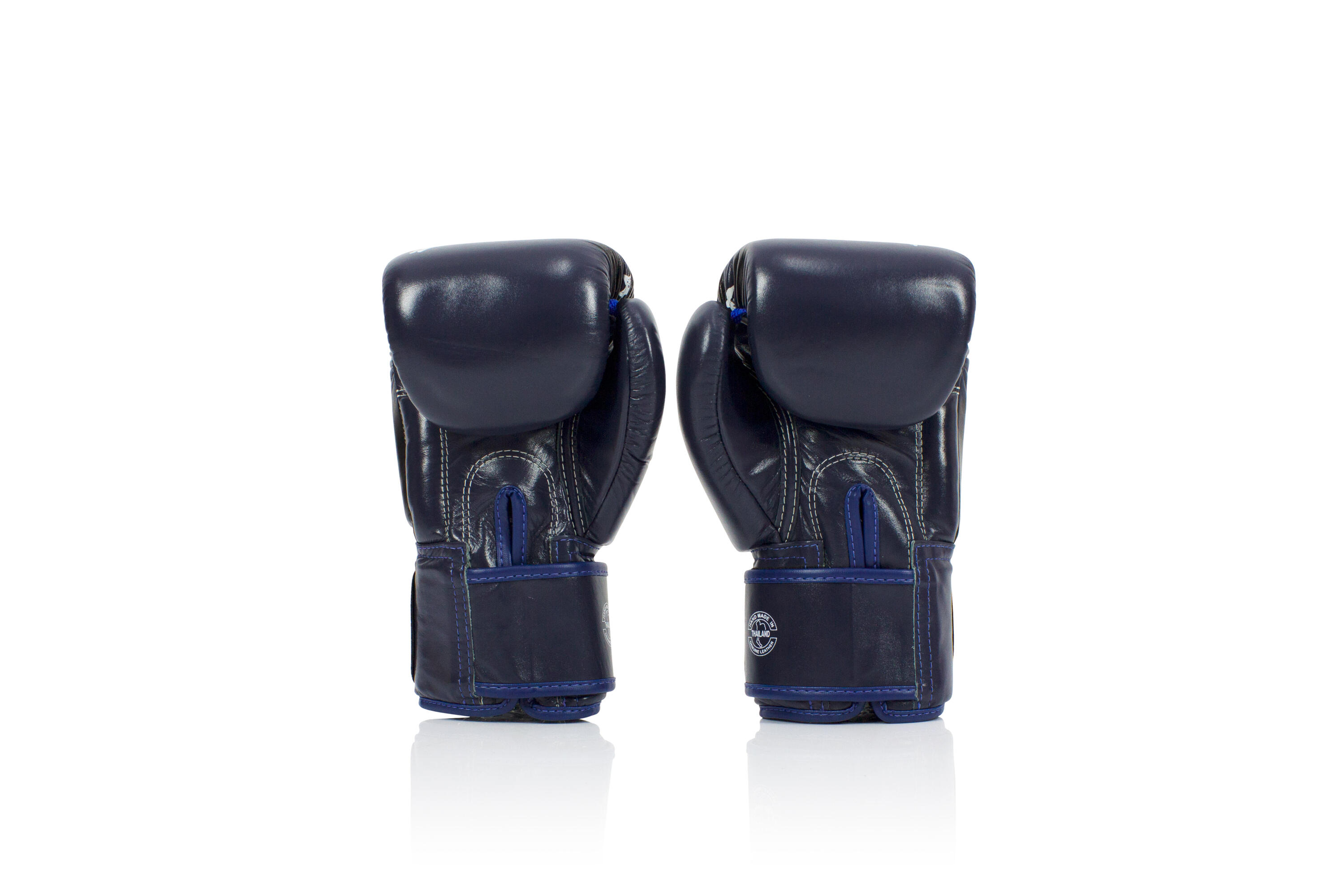 Fairtex BGV1-N Leder Boxhandschuhe - Nation Print Blau 16 Unzen 4/5