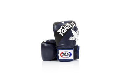Fairtex BGV1-N Leder Boxhandschuhe - Nation Print Weiss 16 Unzen