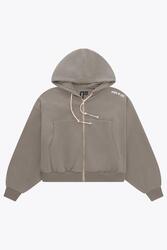 Sweat à capuche court zippé Osaka pour femme | Cloudburst