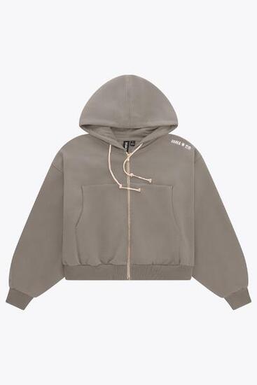 Osaka Damen Kurzer Full Zip Hoodie | Cloudburst