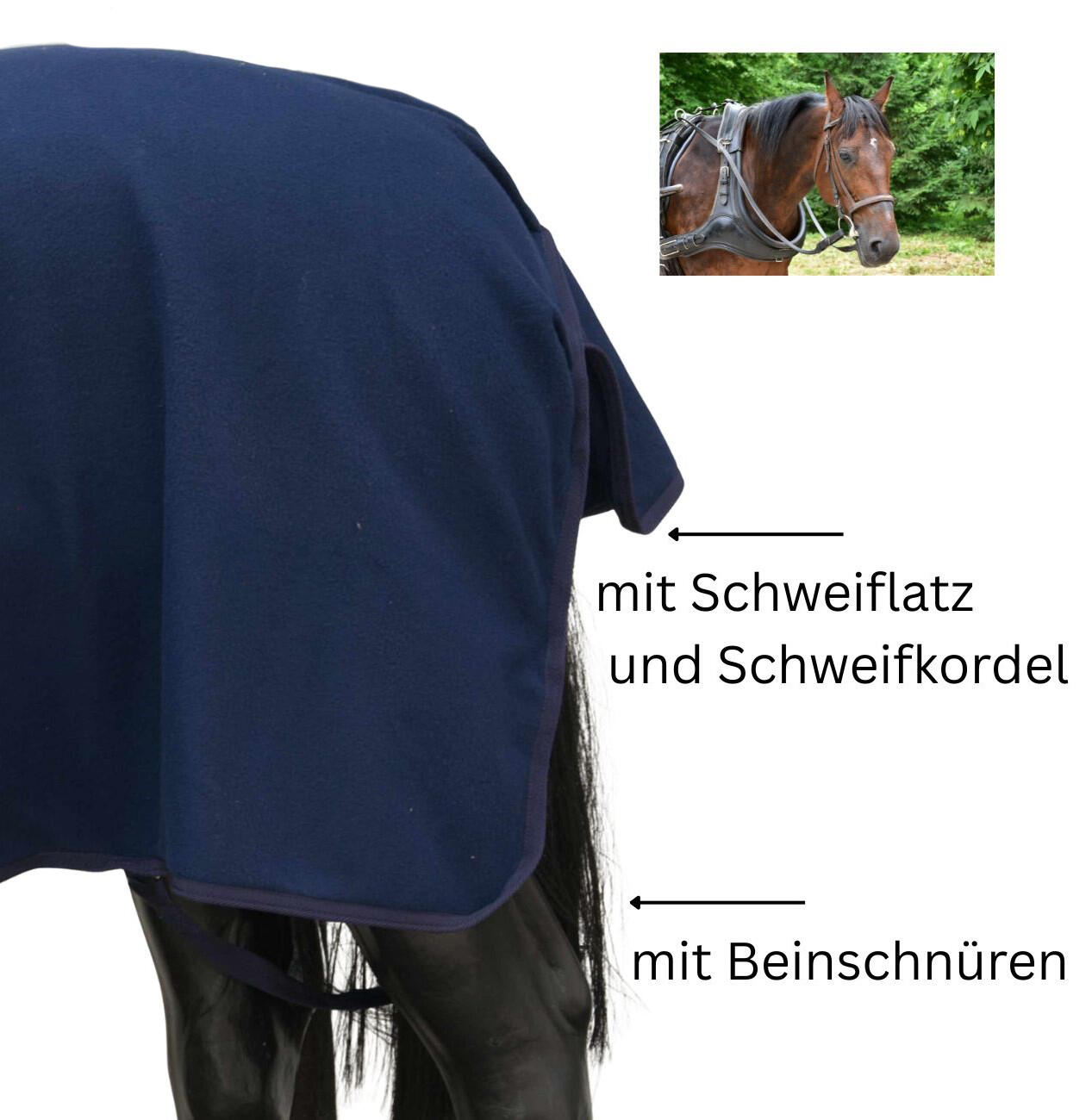 AMKA Pferde Fahrdecke Fahrnierendecke aus Fleece 3/4