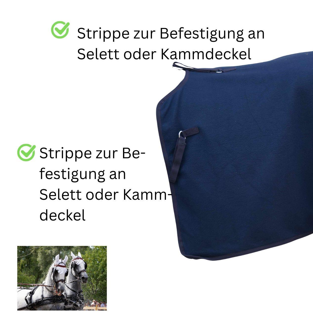 AMKA Pferde Fahrdecke Fahrnierendecke aus Fleece 2/4