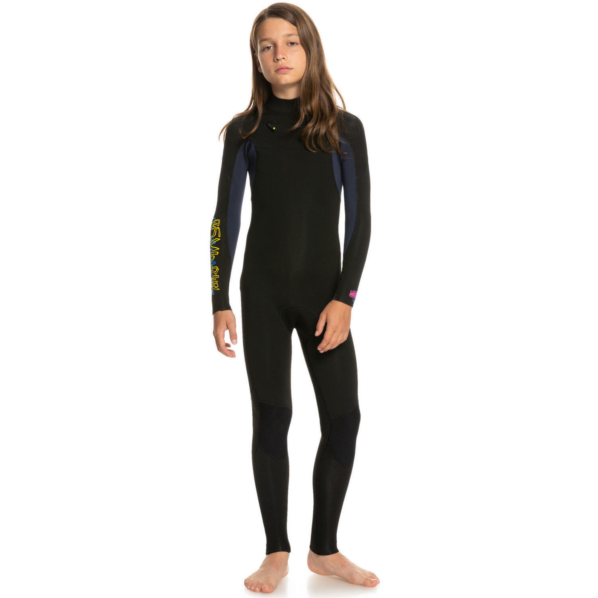 Quiksilver - Combinaison De Surf Zip Poitrine 3/2mm Everyday Sessions Multicolore Garçon - Combinaison Néoprène - Multicolore - Decathlon