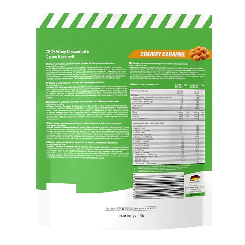 Zec+ Whey Concentrate (800g) Creamy Caramel - Protéines 2/3