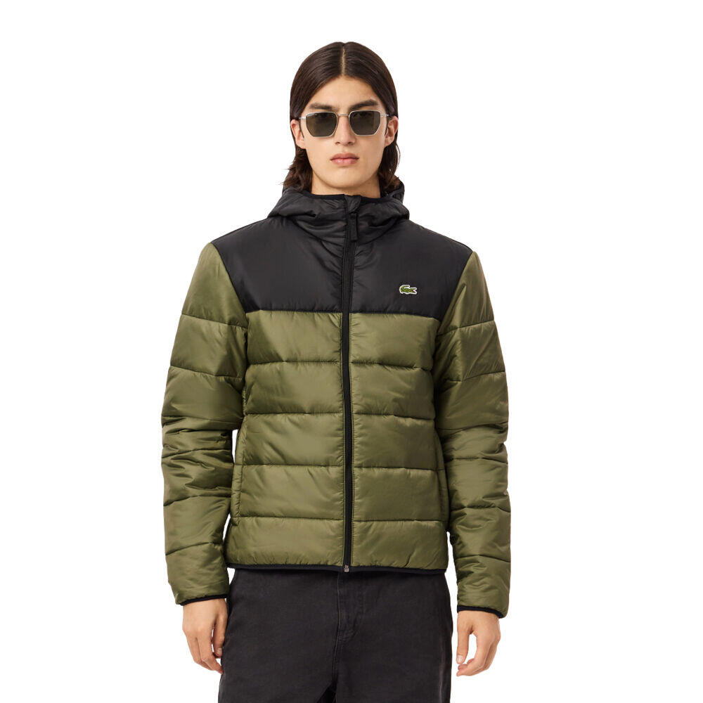 Cazadora Verde Acolchada Lacoste Impermeable Kaki Noir 2/4