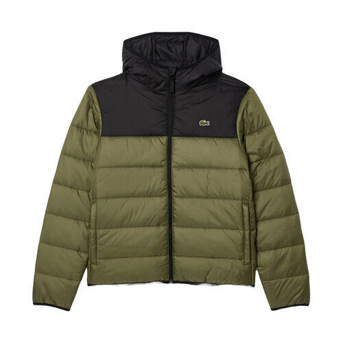 Cazadora Verde Acolchada Lacoste Impermeable Kaki Noir 4/4