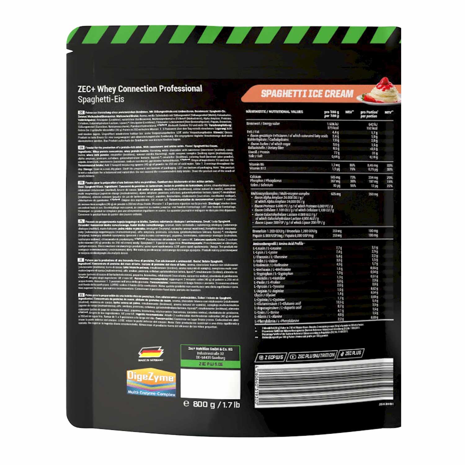 Zec+ Whey Connection Professional (800g) Spaghetti Ice Cream - Proteine 2/3