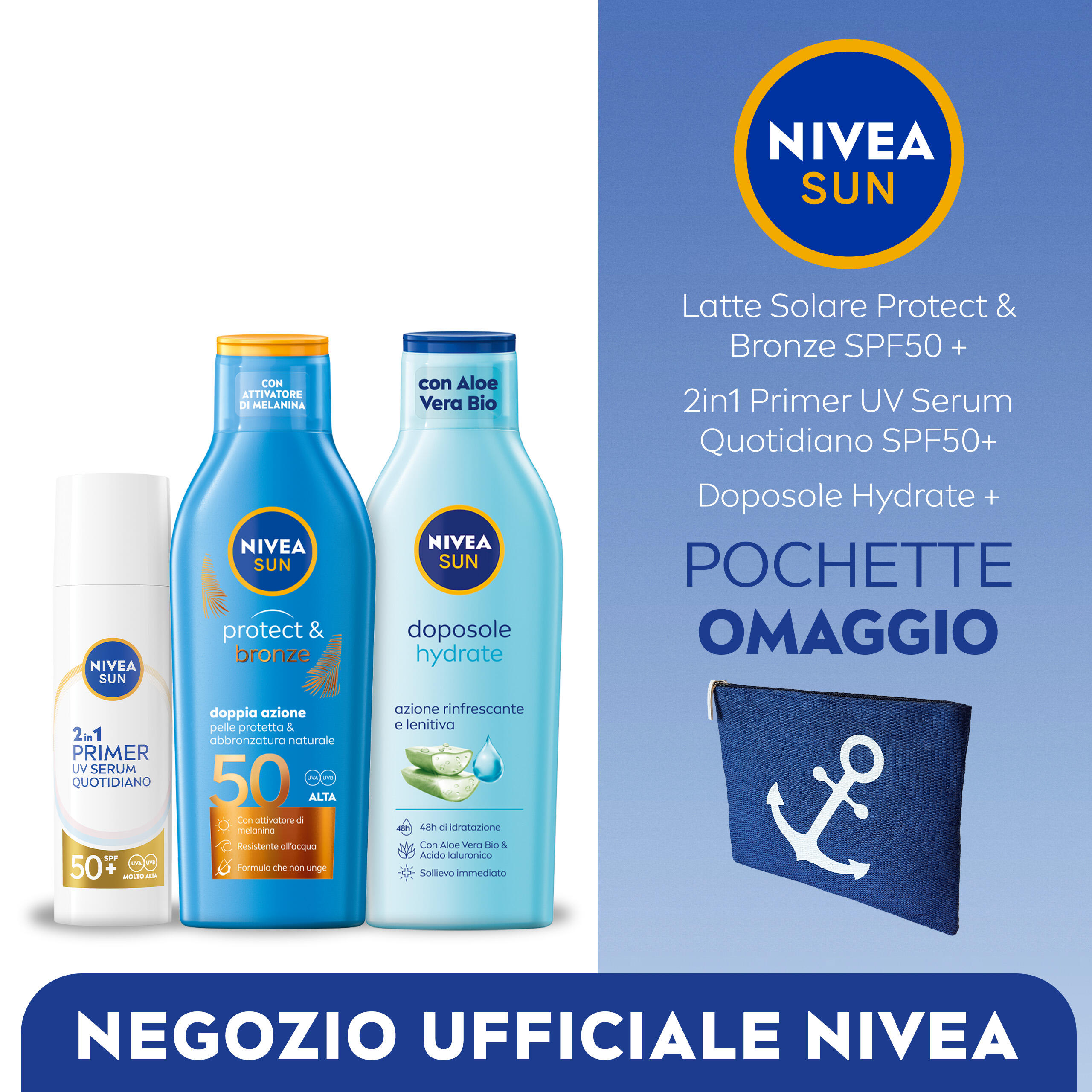 NIVEA NIVEA SUN Coffret Solaire Adulte avec 2in1 Primer UV Serum SPF 50+