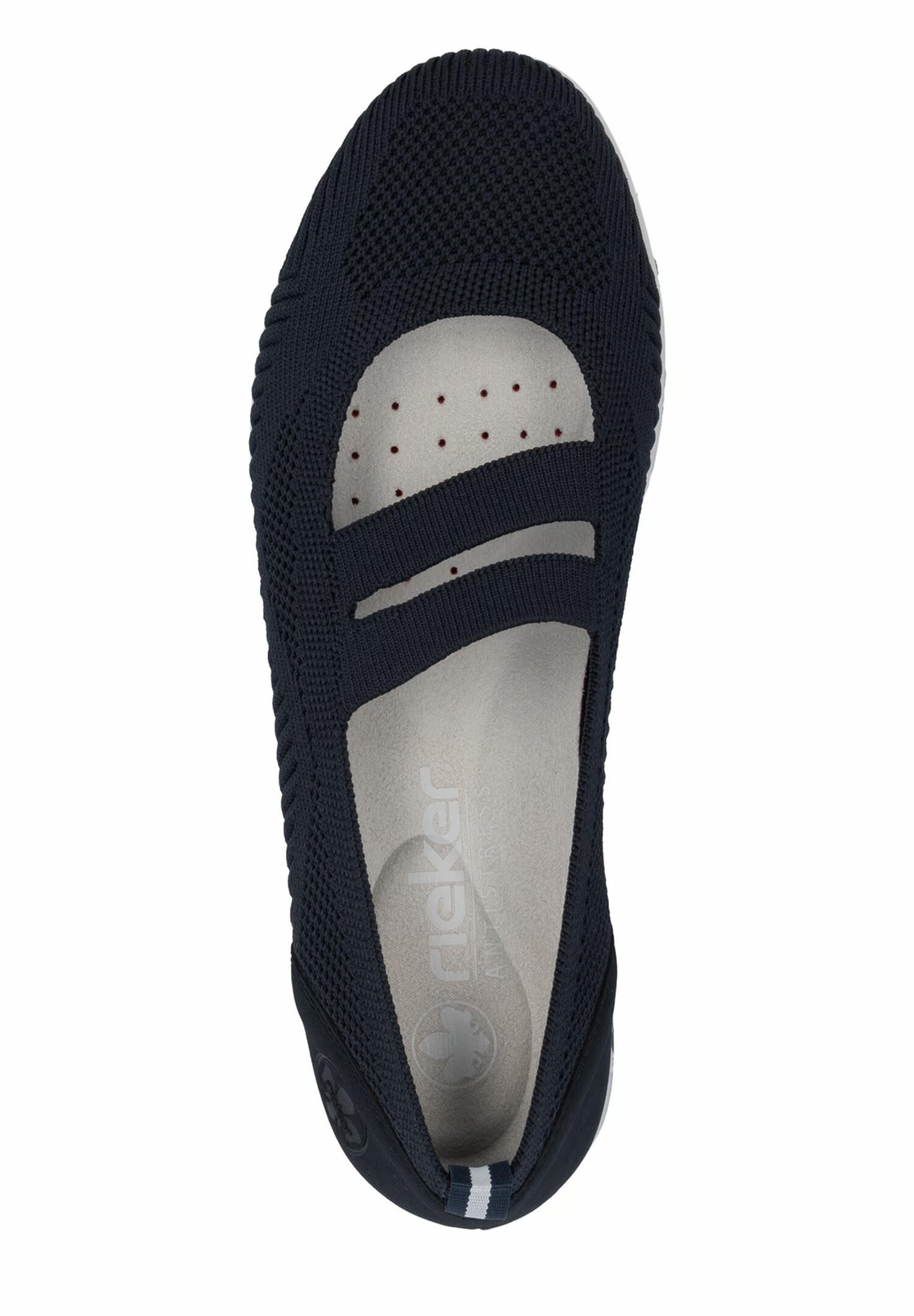 Rieker Damen Ballerina Halbschuhe Schuhe L3053-14 Blue 3/4