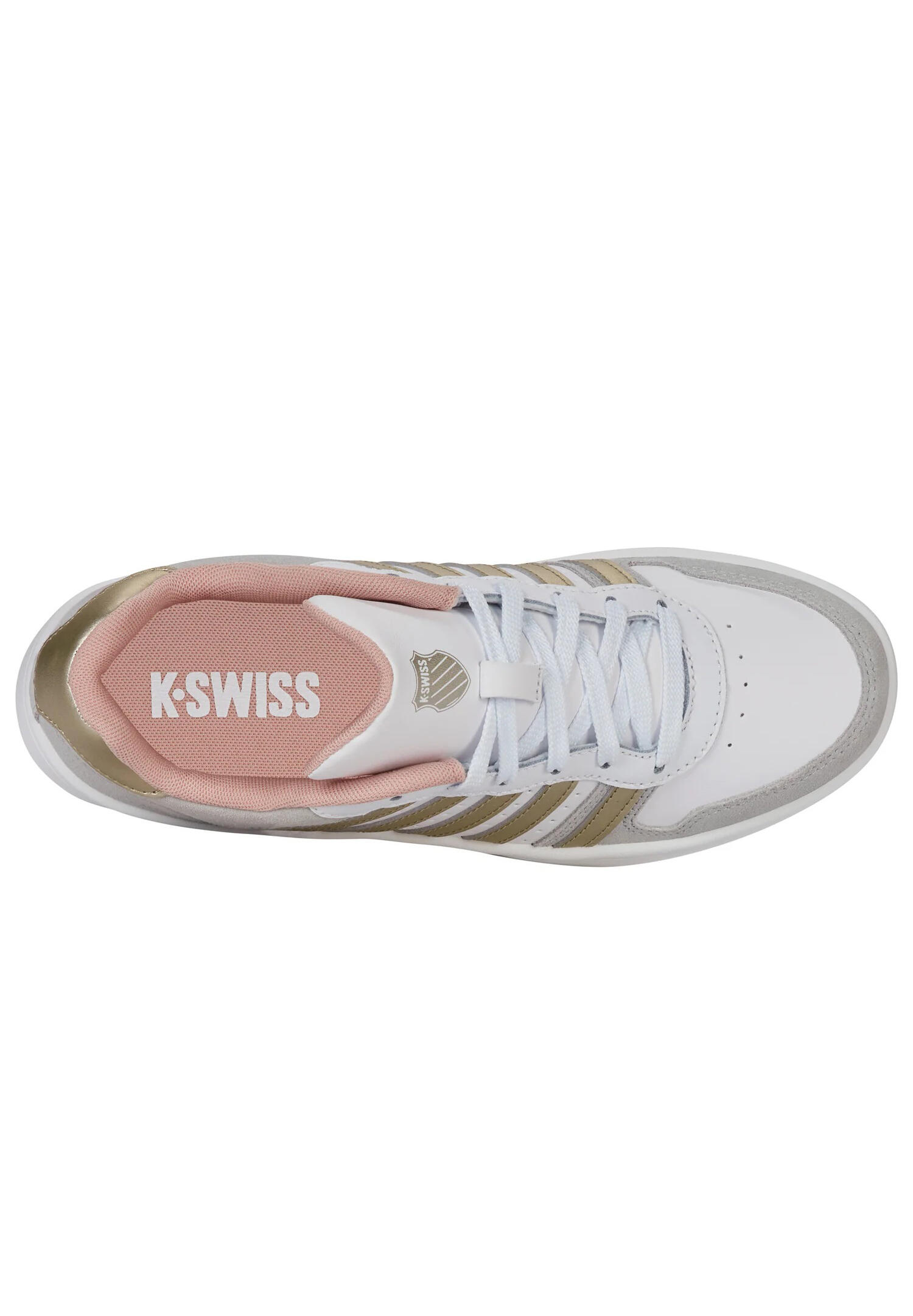 K-SWISS Court Palisades Low - baskets blanches, coupe basse, lacets 5/6