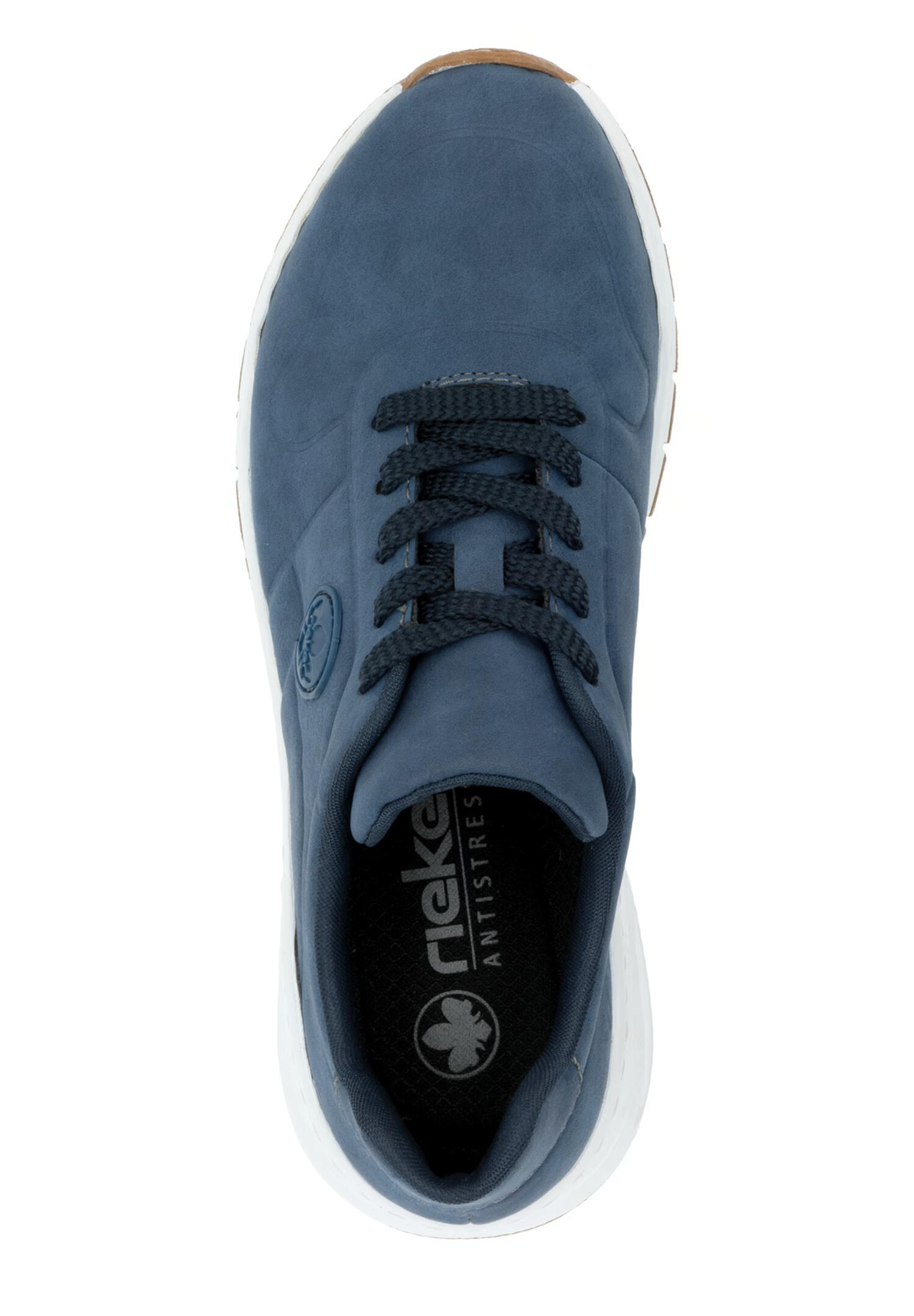 Rieker Damen Sneaker Low Halbschuhe Schuhe M4903- 14 Blau extra Weit 4/5