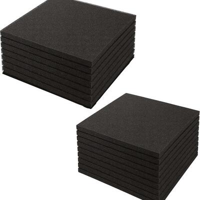 16 Pezzi Pavimento Gommato Palestra 100 x 100 x 2 cm FF
