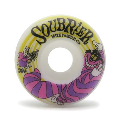Set van 4 skateboard wielen haze wielen bertrand soubrier 1off serie 51mm 99a ro