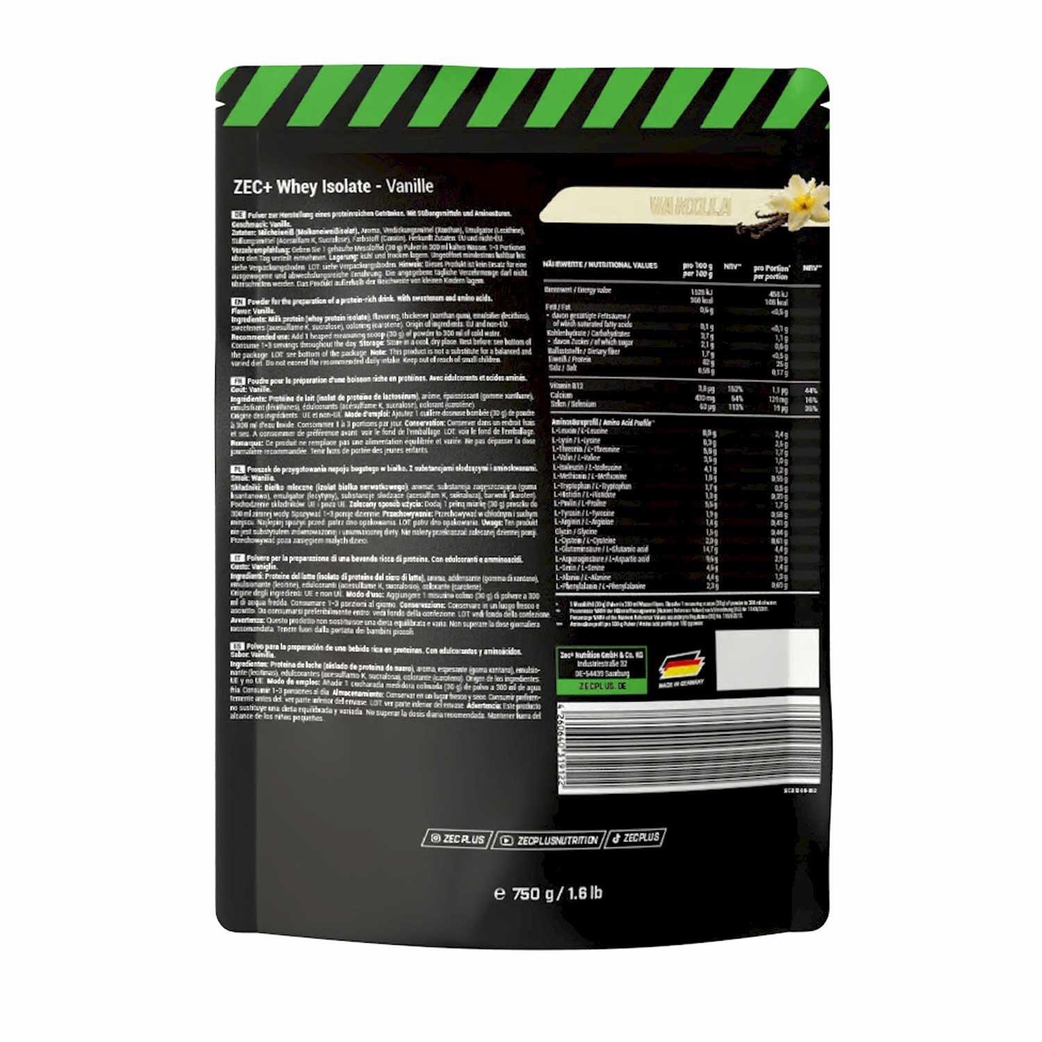 Zec+ Whey Isolate (750g) Vanilla - Proteine 2/3