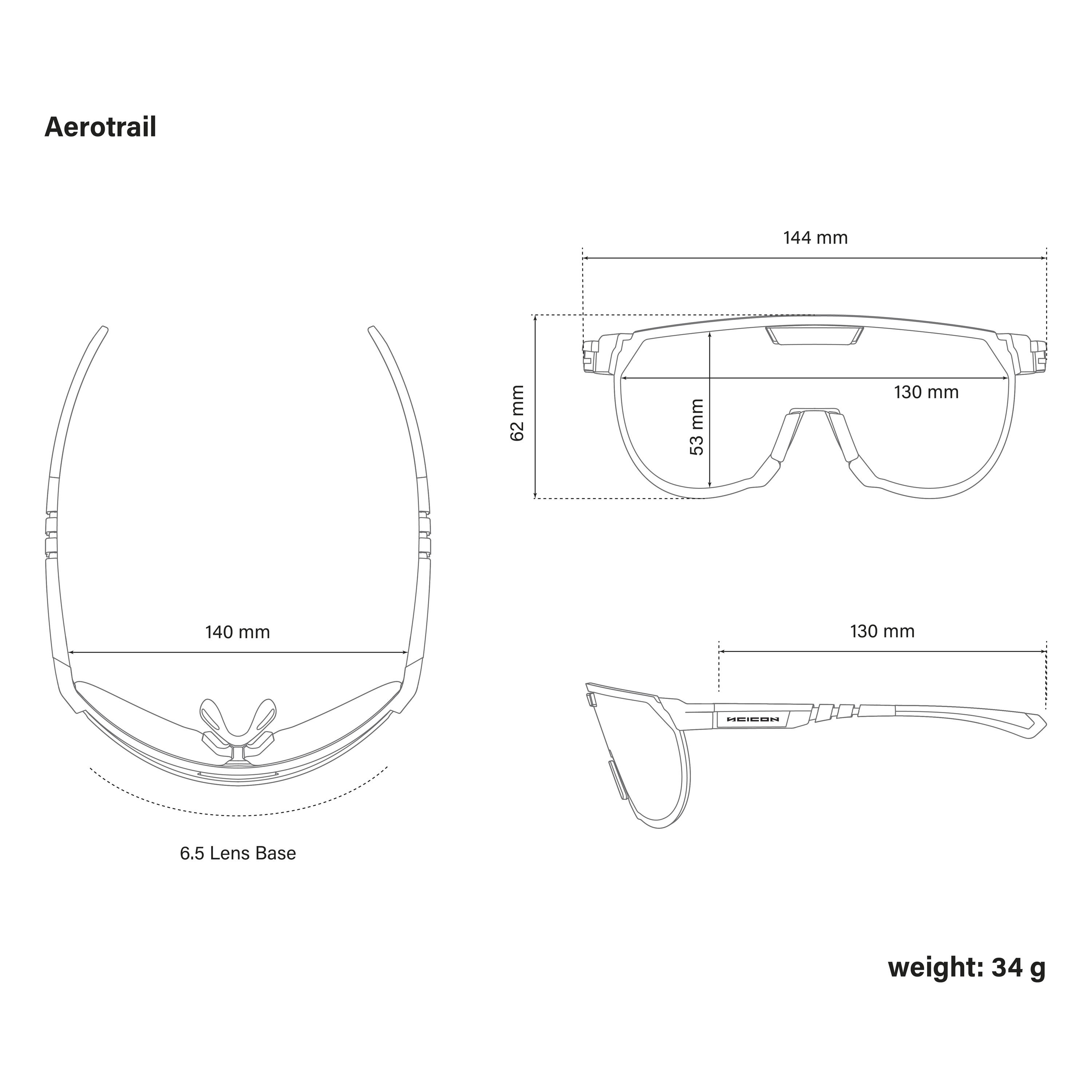 Gafas de ciclismo Aerotrail Blanco / Rojo Scicon Sports 6/6