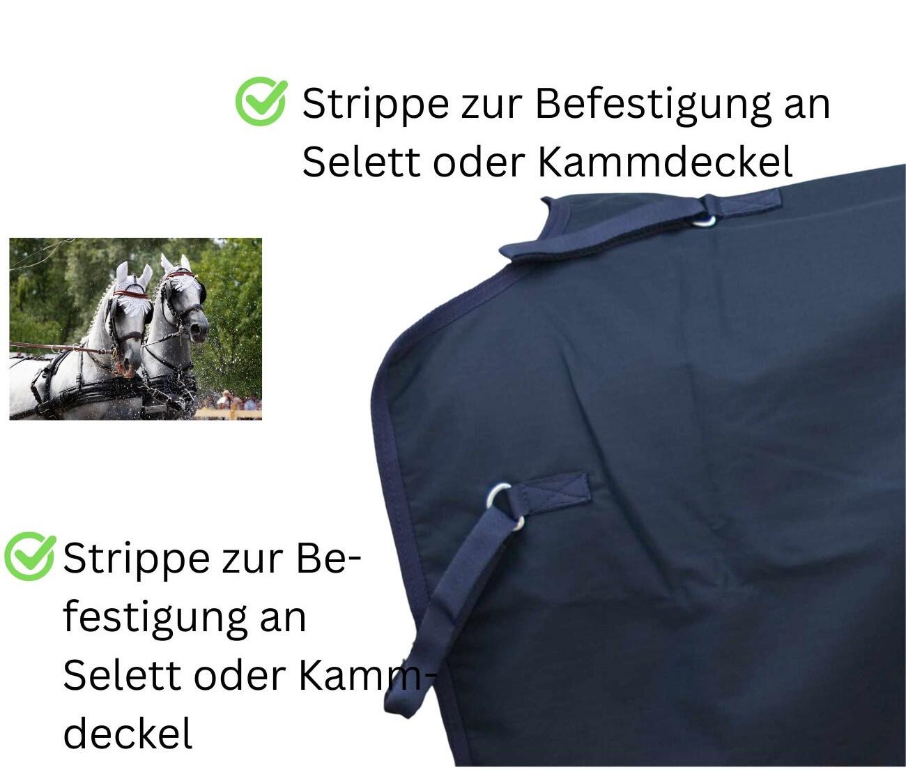AMKA Fahrdecke für Pferde Kutsche wasserdicht atmungsaktiv 2/4