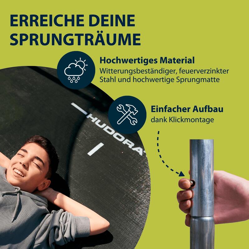Trampolin Fabulous 400V mit Sicherheitsnetz 4/7