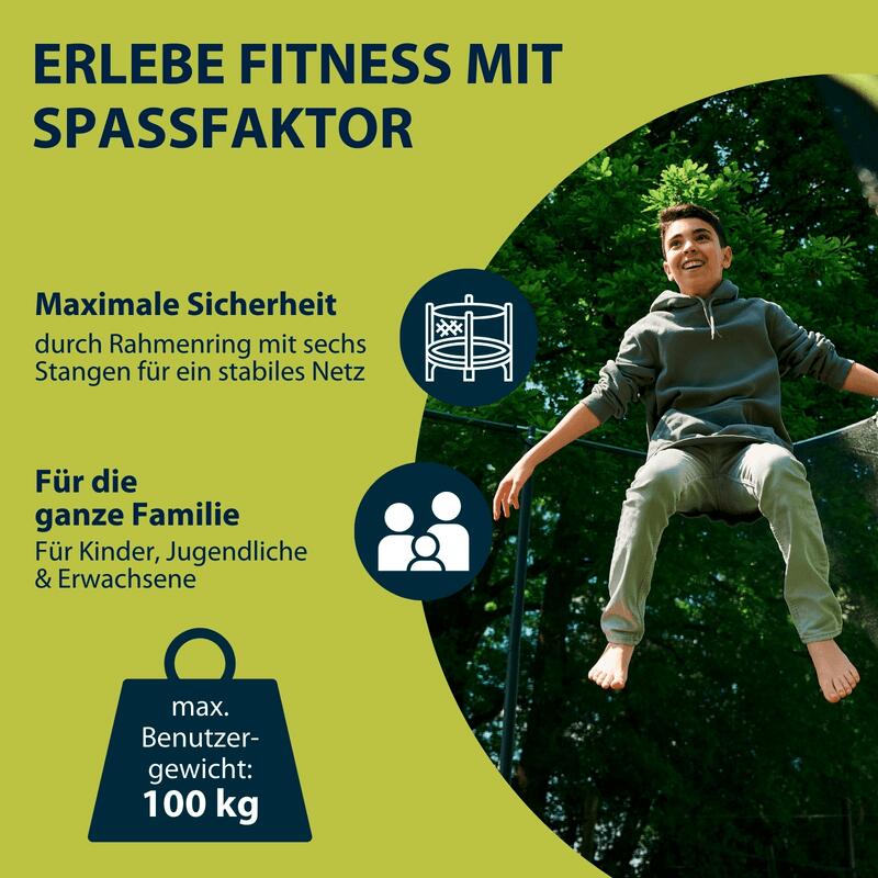 Trampolin Fabulous 400V mit Sicherheitsnetz 6/7
