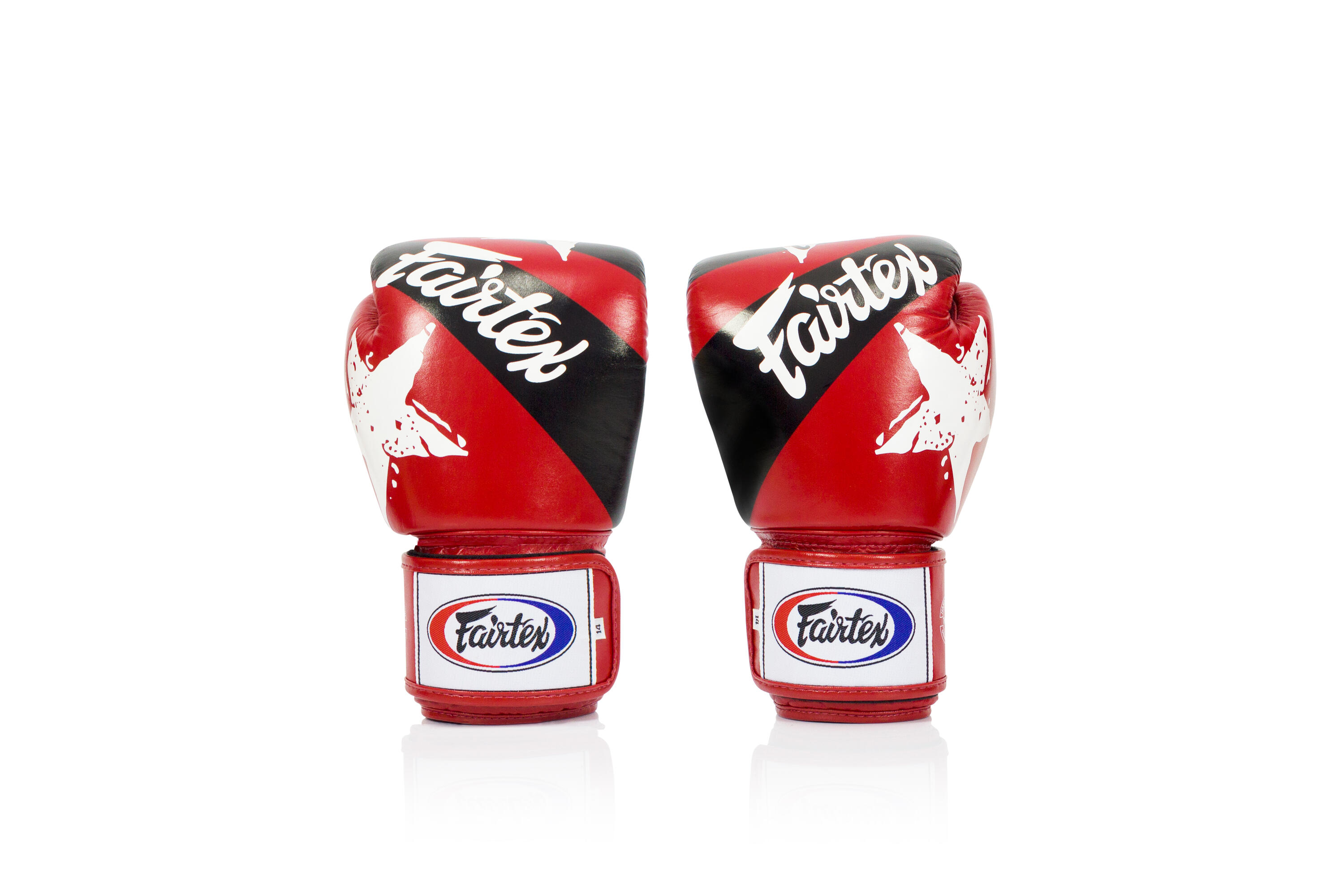 Fairtex BGV1-N Leder Boxhandschuhe - Nation Print Rot 16 Unzen 2/5