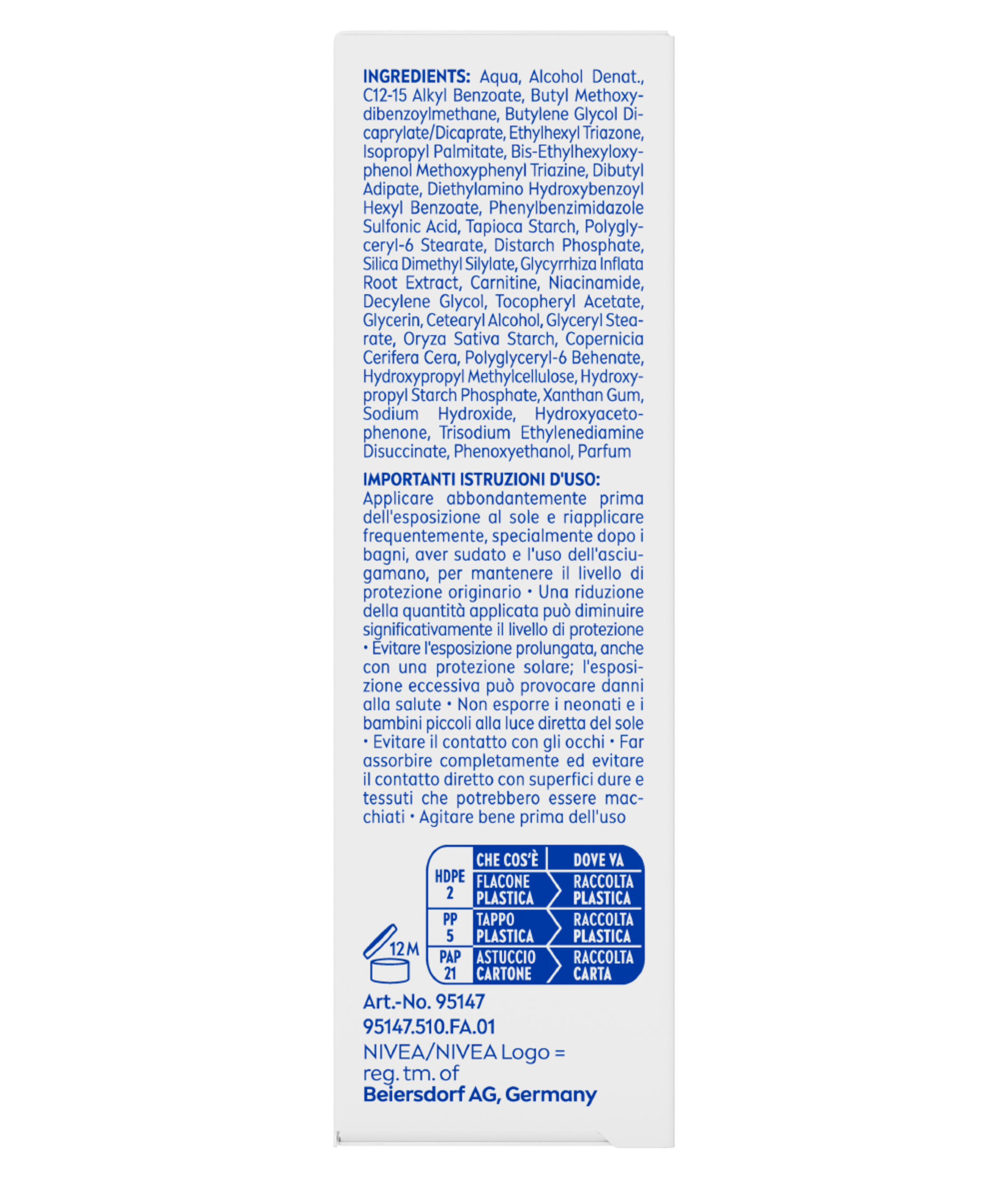 NIVEA NSUN UV Facial Dermaskin Clear SPF50+ 40ml 4/4